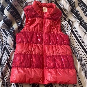 Pink puffer vest